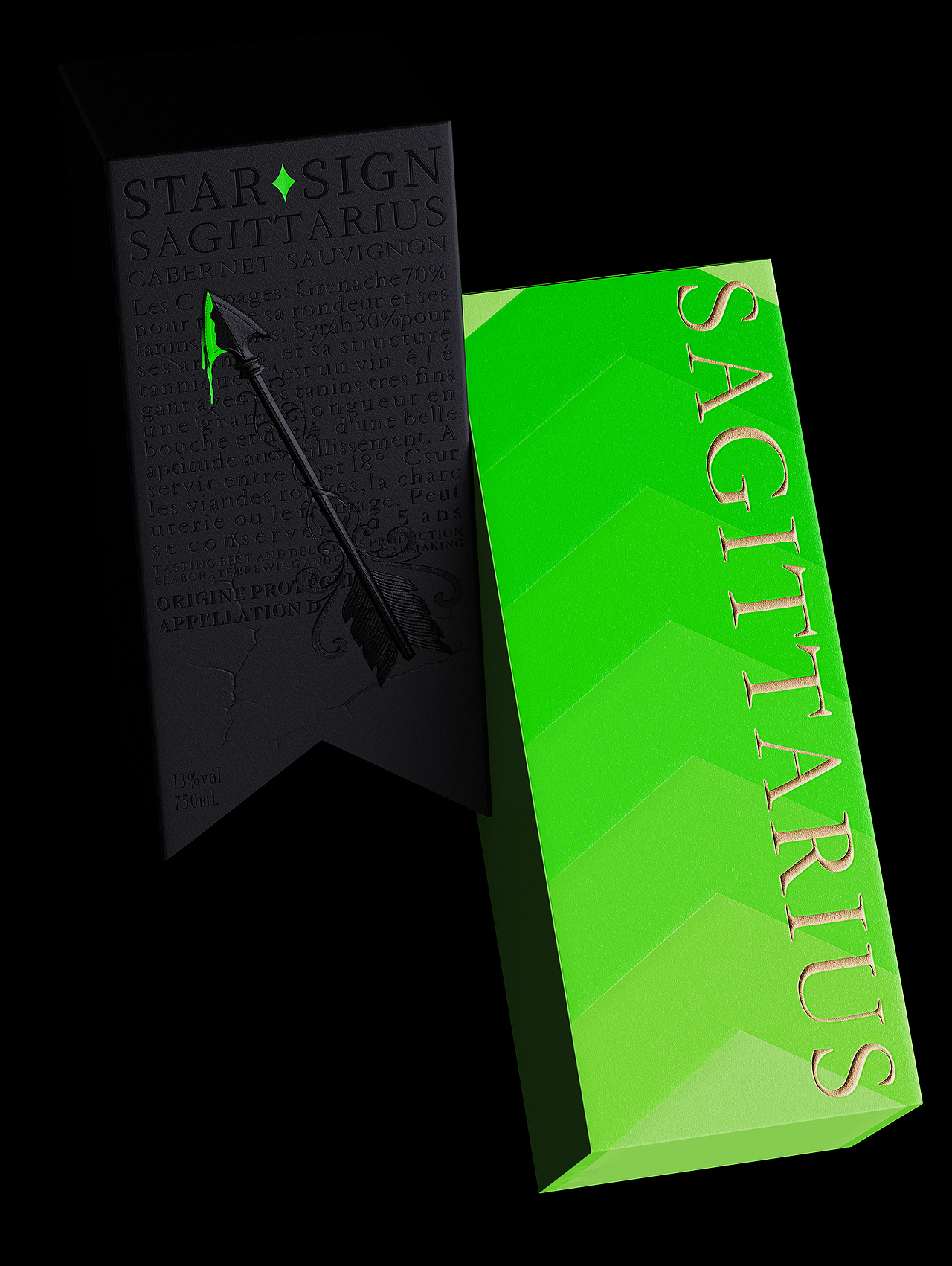 12 DESIGN/STAR SIGN酒标设计（射手座）（图ZNDAxMDg3ODU2） - 包装 - 站酷设计师十二创意原创素材 - 站酷ZCOOL