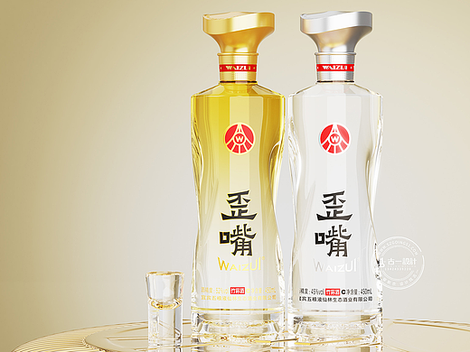 【歪嘴 x 古一设计】五粮液歪嘴光瓶酒包装设计