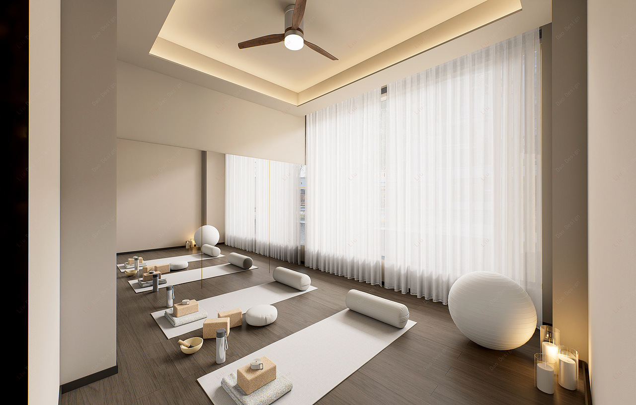 静悦瑜伽寮步店设计（图ZNDAxMTE0MjAw） - 商业空间设计 - 站酷设计师六道设计事务所原创素材 - 站酷ZCOOL