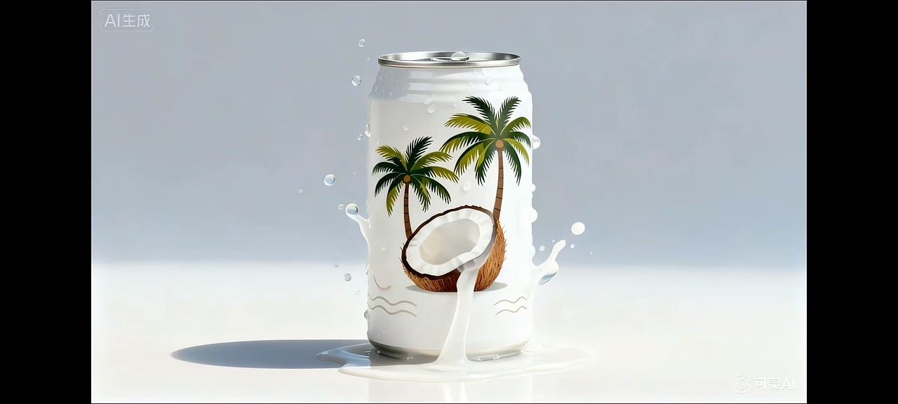 椰汁饮品AI宣传广告 《生椰力》（图ZNDAxMTE2MTc2） - AI作品 - 站酷设计师最中原创素材 - 站酷ZCOOL