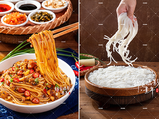 稻滋香南昌拌粉拍摄/面条造型/宜昌美食摄影