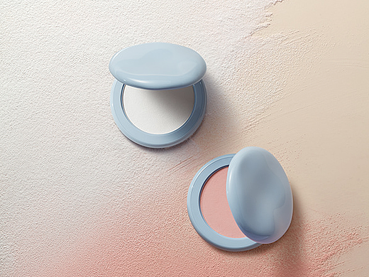 YIFINITE晶透轻雾蜜粉饼｜质地摄影