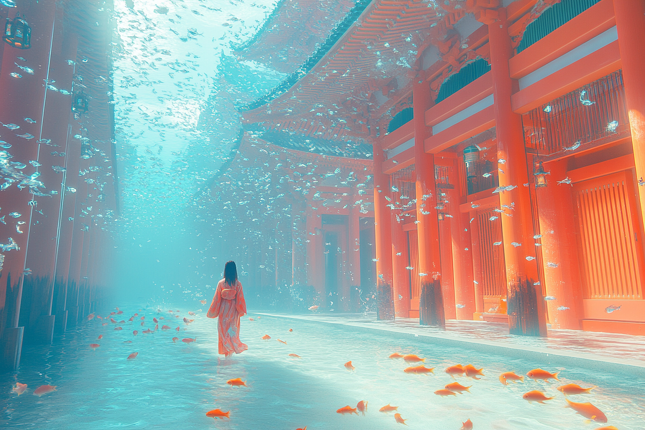 水/光/梦 Visual illusion 100张（图ZNDAxMTM0NzY0） - AI作品 - 站酷设计师清松珠宝课堂原创素材 - 站酷ZCOOL
