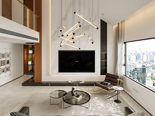 现代风格挑空别墅