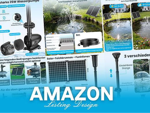 园艺水管 喷泉英文-Amazon亚马逊主副图A+设计案例