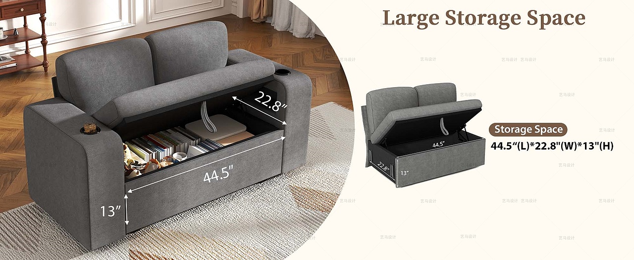 家居用品 羊绒储物-Amazon案例 亚马逊主副图A+设计（图ZNDAxMTUxMTI4） - 电商 - 站酷设计师亚马逊设计工作室原创素材 - 站酷ZCOOL