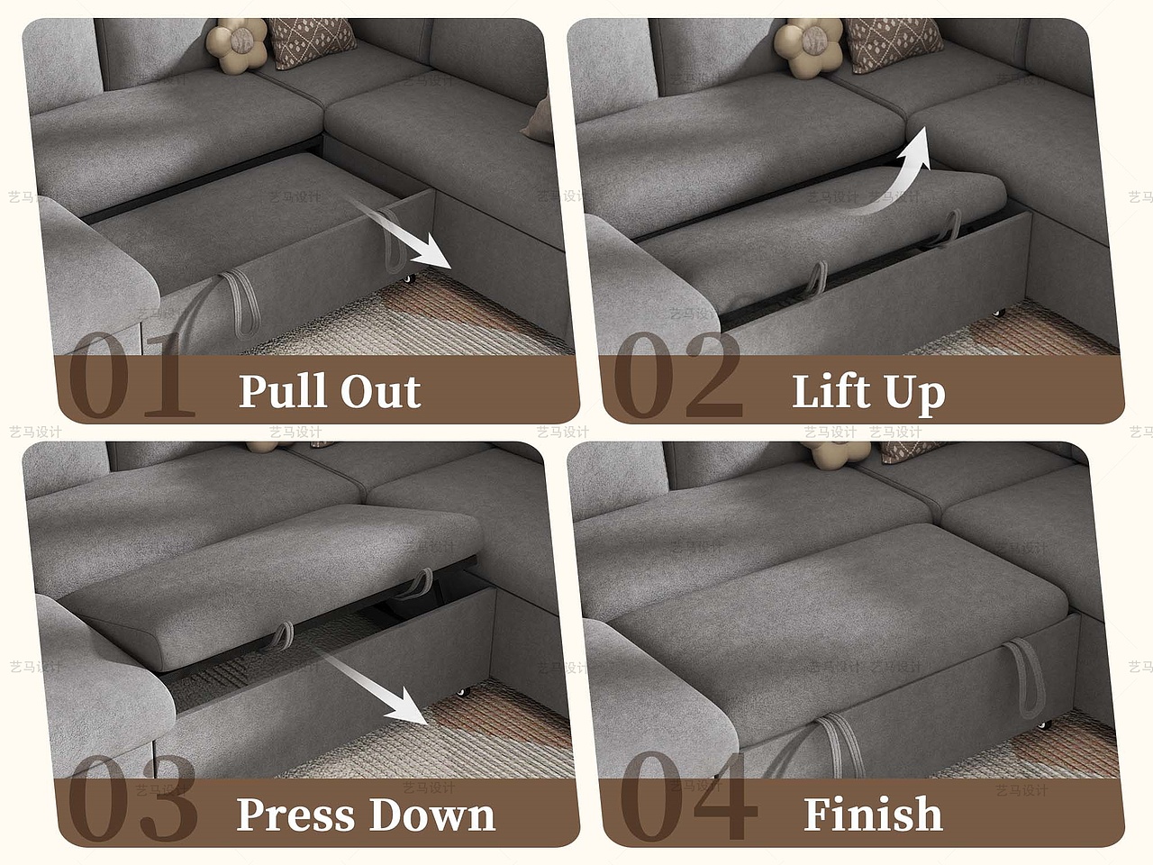 家居用品 羊绒沙发-Amazon案例 亚马逊主副图A+设计（图ZNDAxMTUxMzc2） - 电商 - 站酷设计师亚马逊设计工作室原创素材 - 站酷ZCOOL