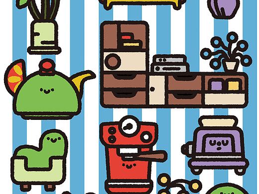 治愈家居小插画