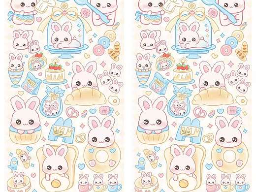原创烘焙兔贴纸设计（多领域授权）