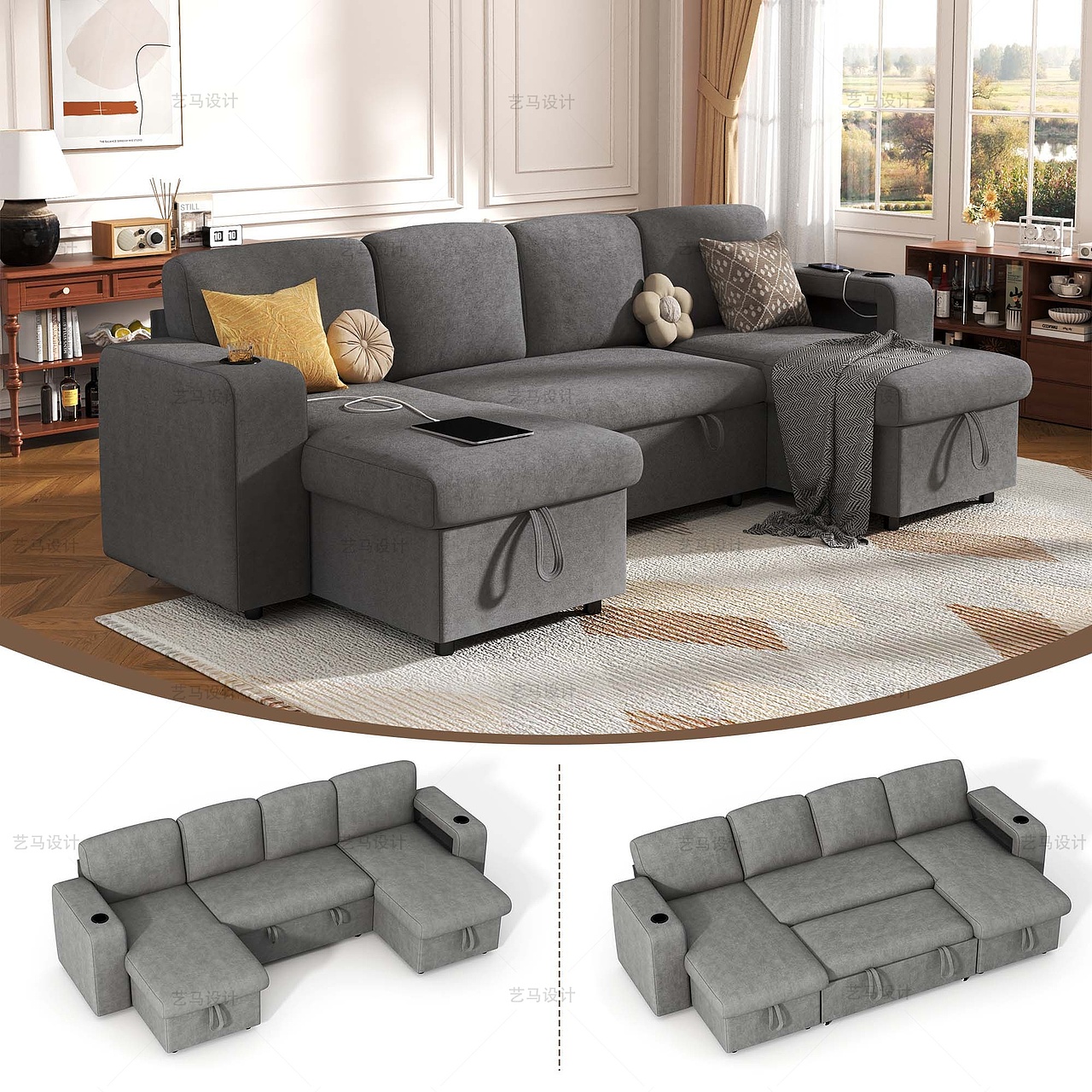 家居用品 羊绒储物-Amazon案例 亚马逊主副图A+设计（图ZNDAxMTU5NDUy） - 电商 - 站酷设计师亚马逊设计工作室原创素材 - 站酷ZCOOL