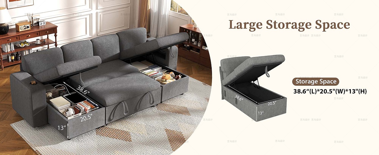 家居用品 羊绒储物-Amazon案例 亚马逊主副图A+设计（图ZNDAxMTU5NDcy） - 电商 - 站酷设计师亚马逊设计工作室原创素材 - 站酷ZCOOL