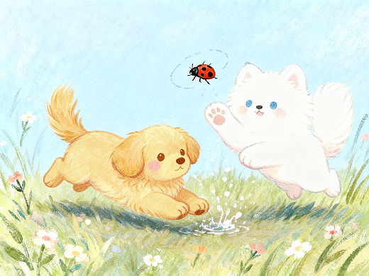 AI动画短片 | 治愈向《雨天蹦蹦跳跳》