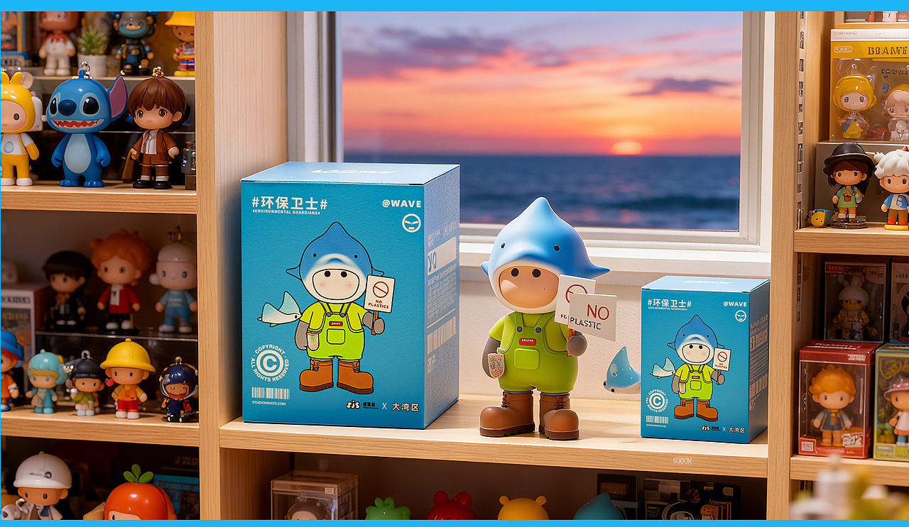 WAVE（浪仔）—— 寓意 “浪潮守护者”（图ZNDAxMTc2NTky） - IP形象 - 站酷设计师j小杰大先生原创素材 - 站酷ZCOOL