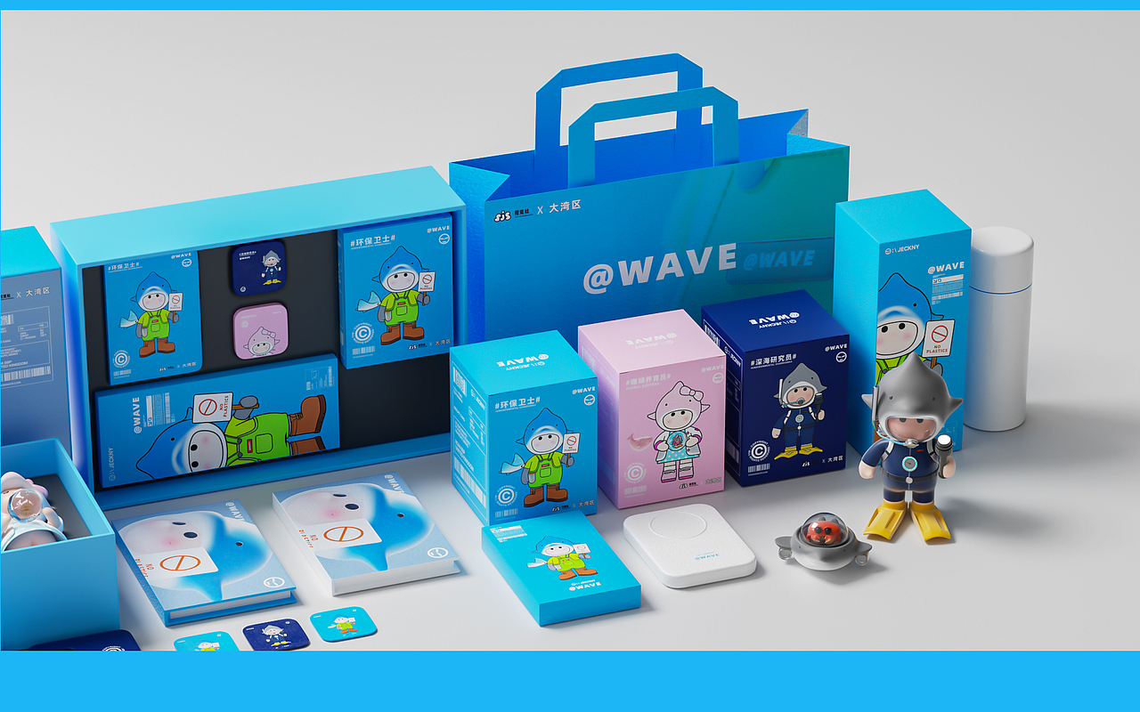 WAVE（浪仔）—— 寓意 “浪潮守护者”（图ZNDAxMTc2NjAw） - IP形象 - 站酷设计师j小杰大先生原创素材 - 站酷ZCOOL