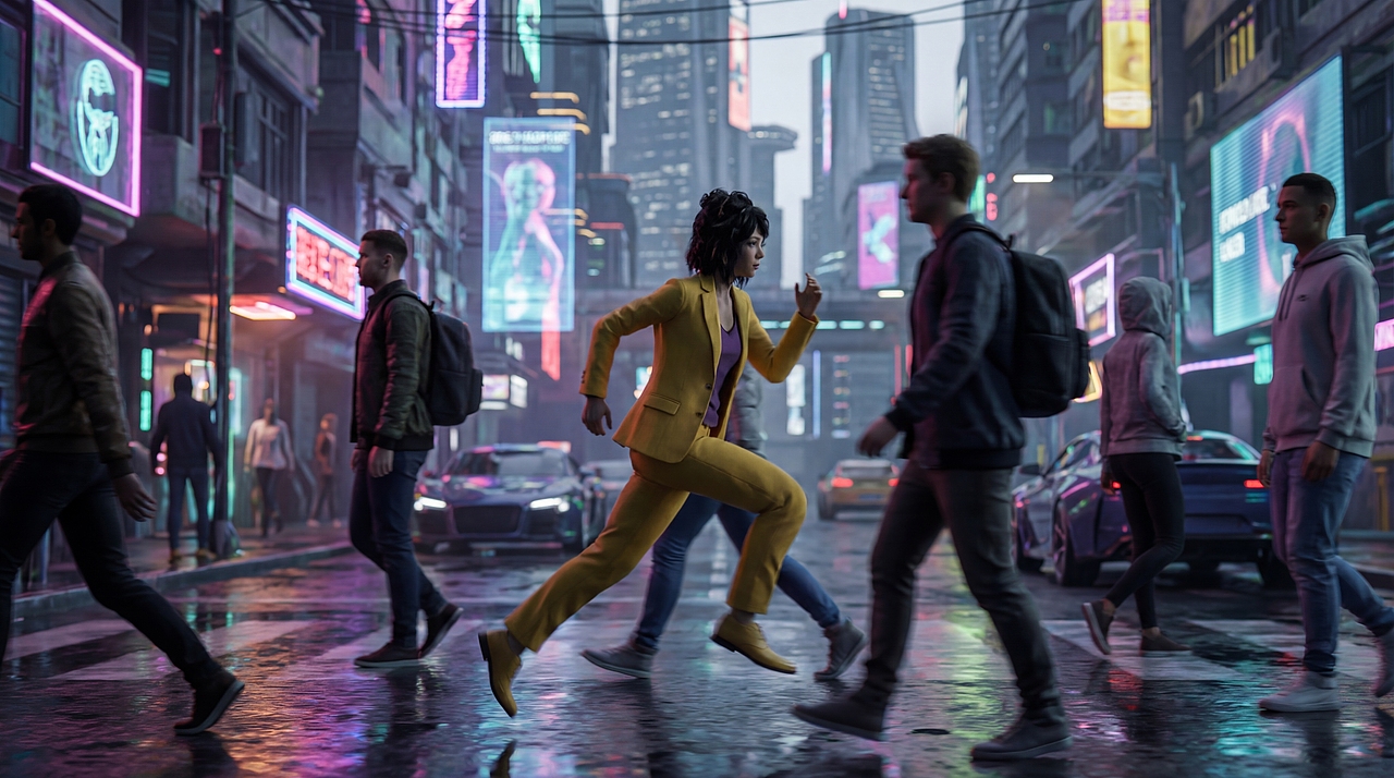 赛博霓虹里的美团一对一急送：星芒稳护，波点速达（图ZNDAxMTc4NDUy） - AI作品 - 站酷设计师丸子勇气之龙原创素材 - 站酷ZCOOL