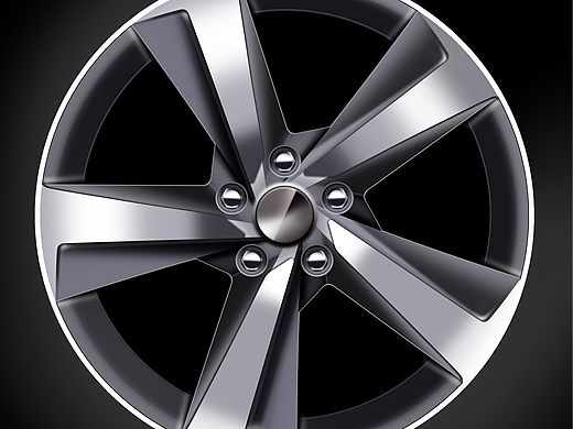 汽车轮毂 板绘练习