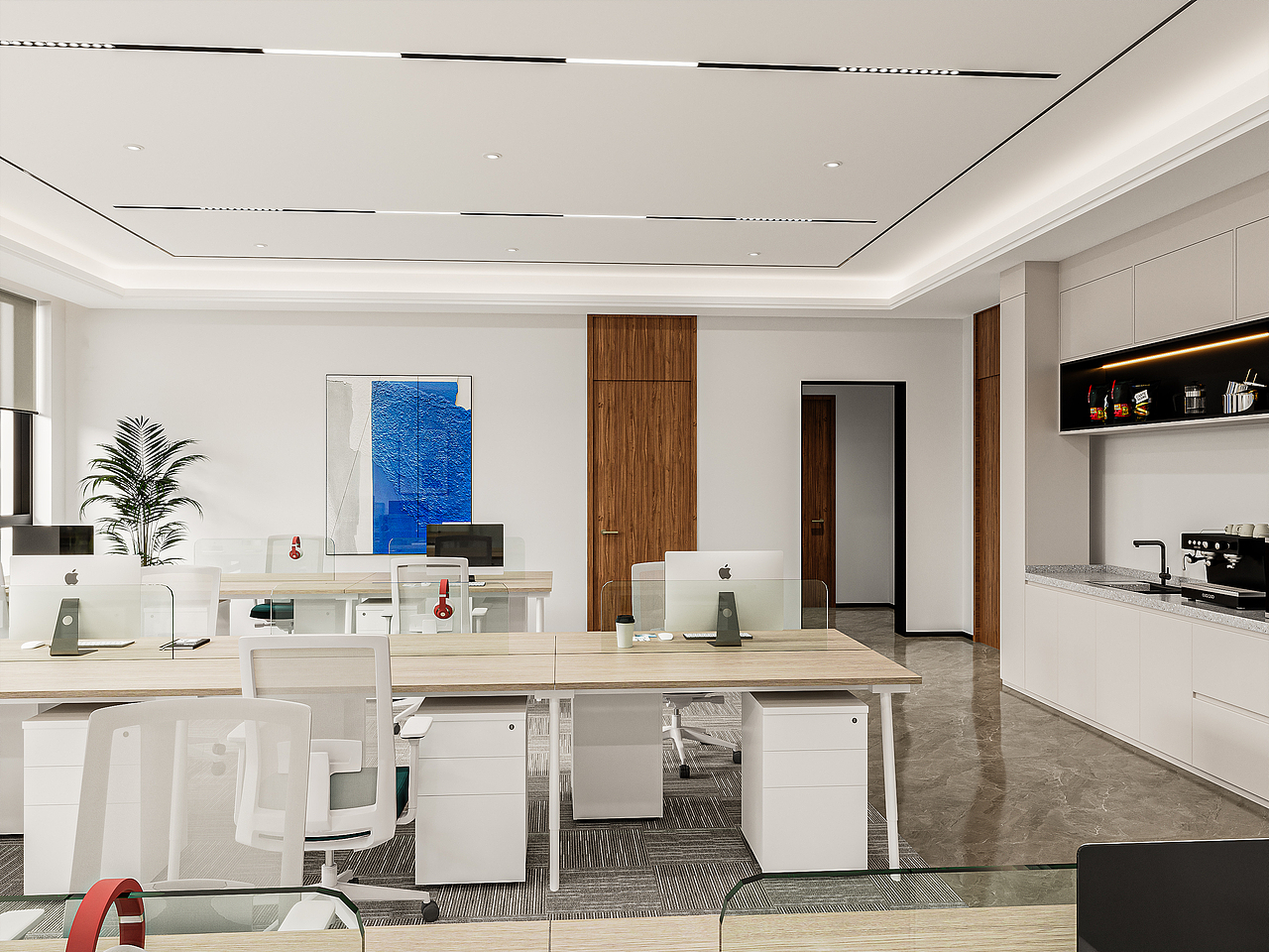 产业园区办公室|以现代极简为骨融雅致质感为魂 ​​​（图ZNDAxMTgyNzI4） - 商业空间设计 - 站酷设计师是小巴菲呀原创素材 - 站酷ZCOOL