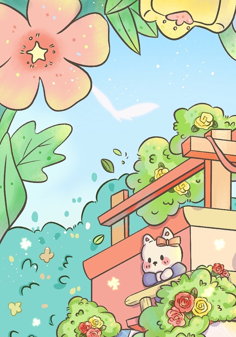 🌸原创小场景 | 花花小铺的春日甜梦（图ZNDAxMjA2NDQ0） - 商业插画 - 站酷设计师樂布叮原创素材 - 站酷ZCOOL
