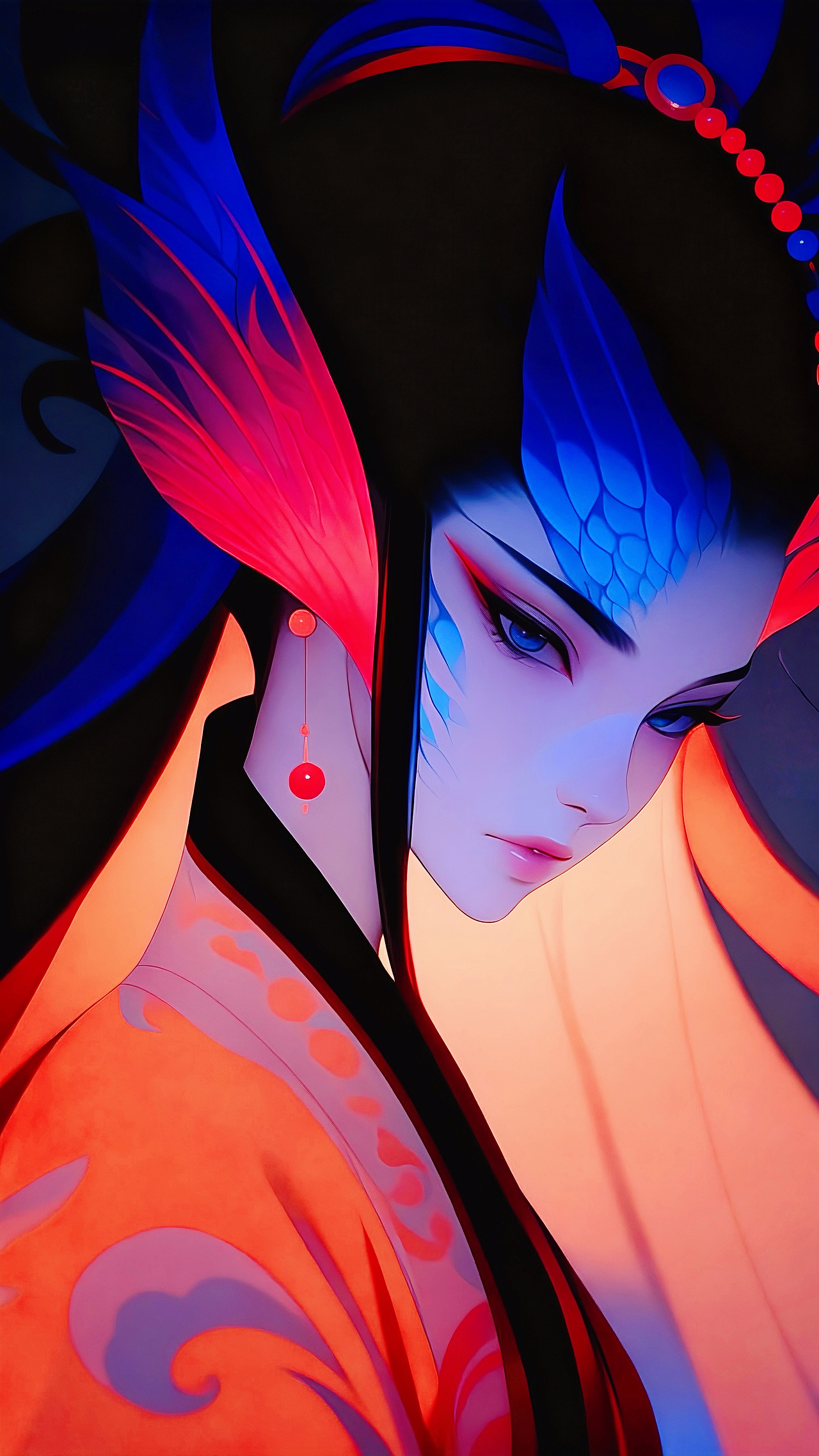 传说中的鲛人龙族美绝了，刷N遍都不腻的东方神画（图ZNDAxMjE1NDA0） - AI作品 - 站酷设计师智绘马良原创素材 - 站酷ZCOOL