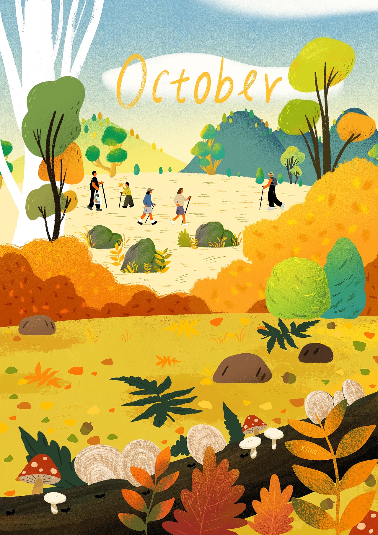 【年历 日历 四季】（图ZNDAxMjIzODQ0） - 商业插画 - 站酷设计师XJing_原创素材 - 站酷ZCOOL