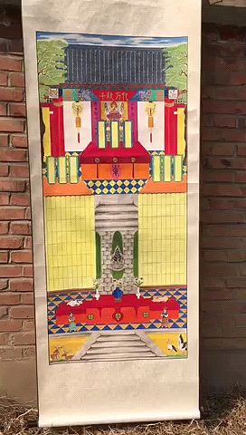 中國傳統(tǒng)文化道教之家道祖宗堂版畫（個人主頁-ZNzMwMTgxOTY=） - 繪畫 - 站酷設(shè)計師千面美扇王原創(chuàng)素材 - 站酷ZCOOL