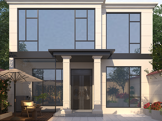 庭院鸟瞰与外立面