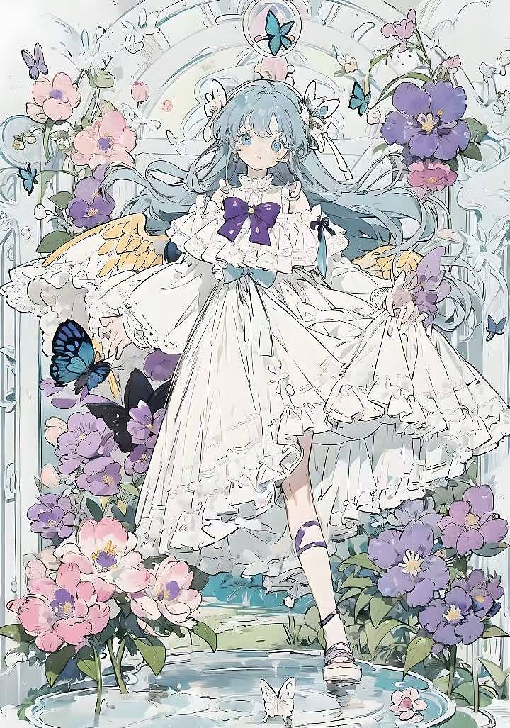 少女插画设计（图ZNDAxMjcyMzE2） - 商业插画 - 站酷设计师O小白白O原创素材 - 站酷ZCOOL