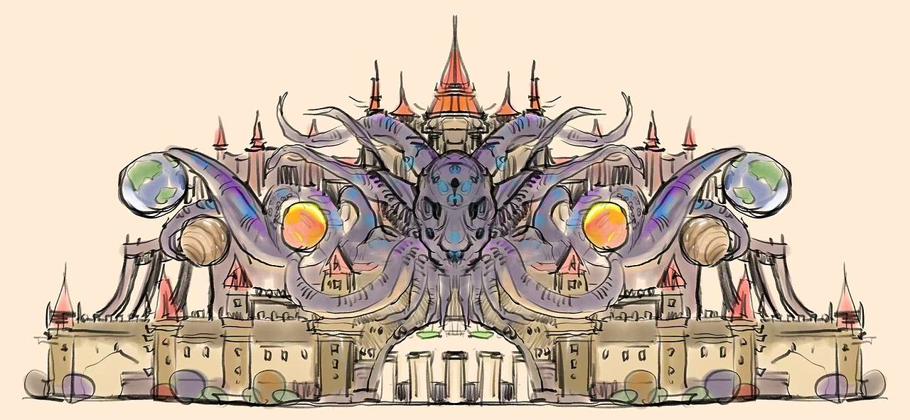 主题乐园大门设计（图ZNDAxMjg0MjYw） - 建筑设计 - 站酷设计师欧德小毕原创素材 - 站酷ZCOOL