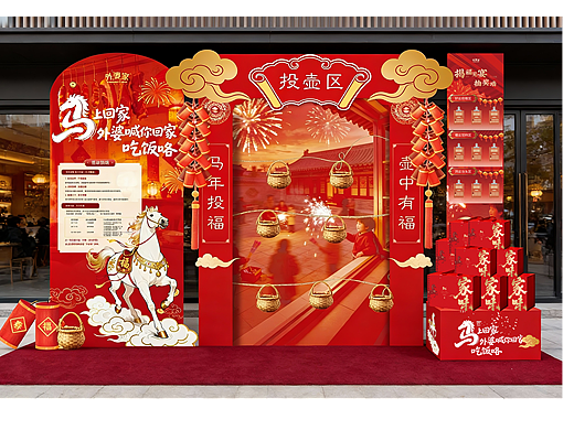 餐饮连锁店线下活动美陈搭建物料