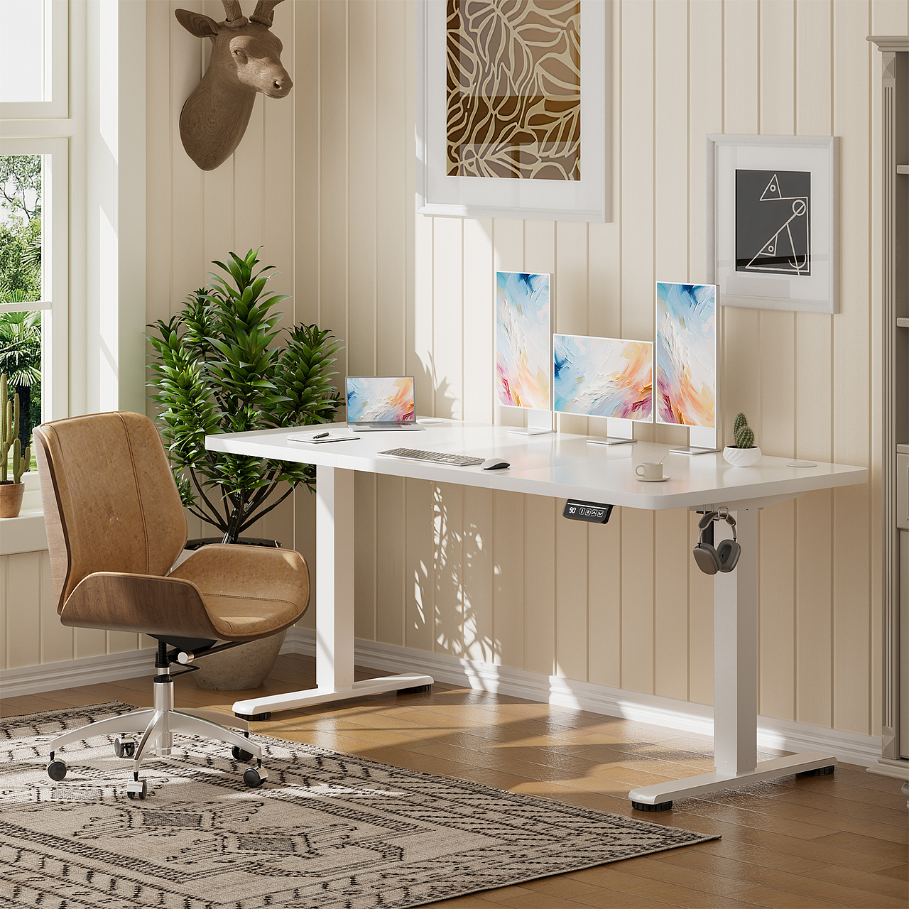 Amazon |晨光序曲 | 治愈系极简居家办公空间（图ZNDAxMjkxMzY4） - 场景 - 站酷设计师美鹰家居原创素材 - 站酷ZCOOL