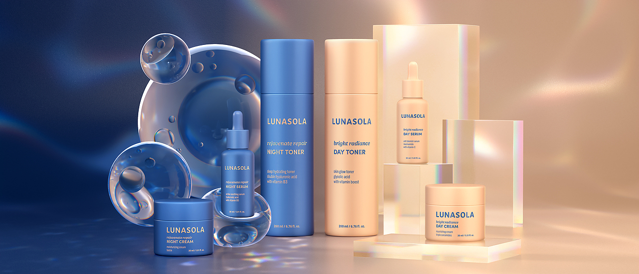 LUNASOLA｜双重保湿精华 视觉概念设计（图ZNDAxMzAzMDY0） - 品牌 - 站酷设计师焕然视觉原创素材 - 站酷ZCOOL