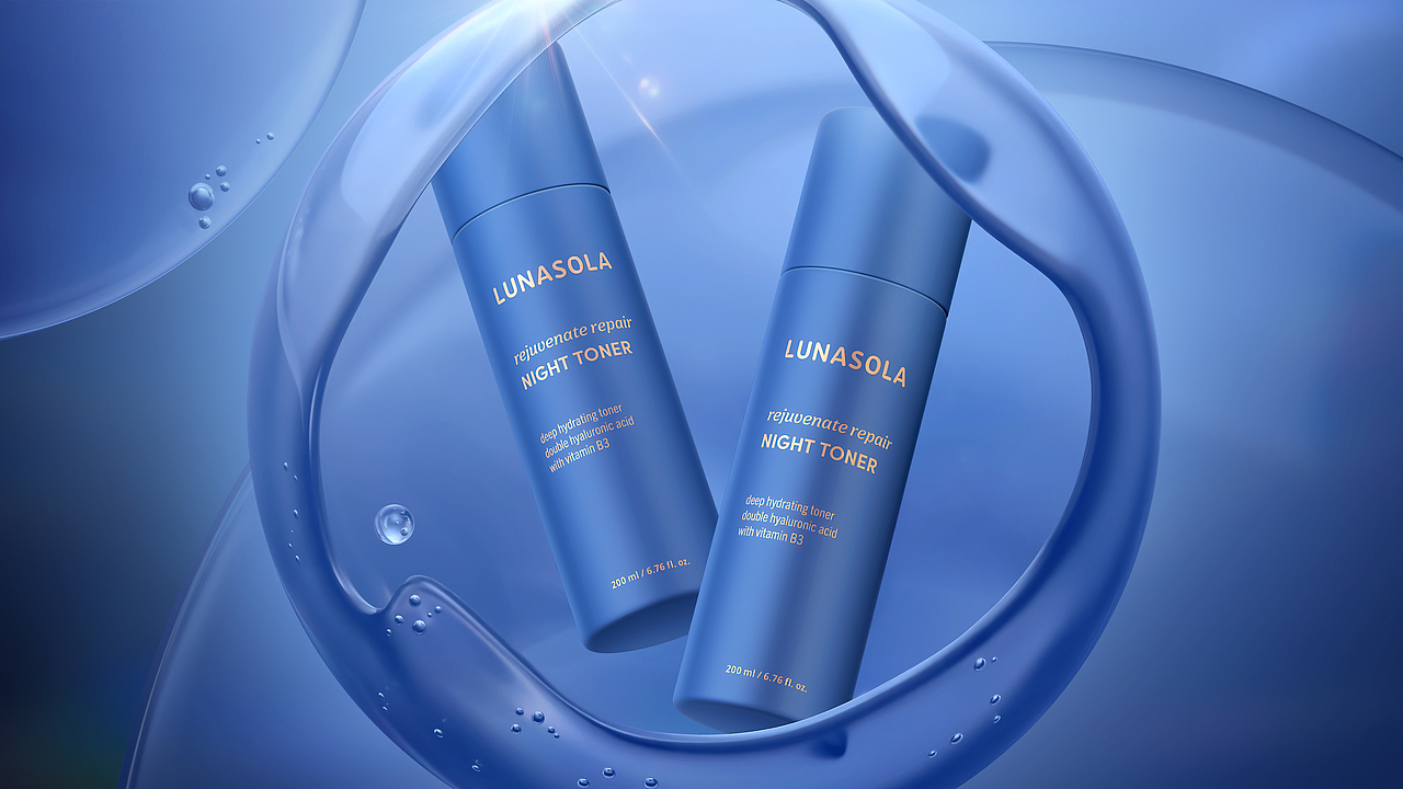 LUNASOLA｜双重保湿精华 视觉概念设计（图ZNDAxMzAzMTM2） - 品牌 - 站酷设计师焕然视觉原创素材 - 站酷ZCOOL
