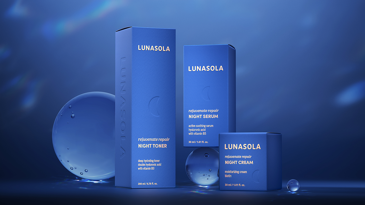 LUNASOLA｜双重保湿精华 视觉概念设计（图ZNDAxMzA1MTMy） - 品牌 - 站酷设计师焕然视觉原创素材 - 站酷ZCOOL