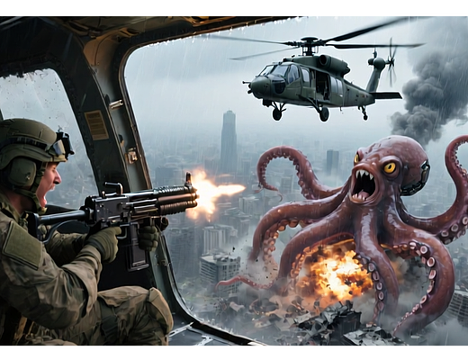 凶猛机械章鱼进攻城市