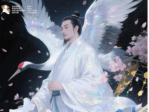 AIGC李白在安陸（個(gè)人主頁-ZNzMwMjUwMDg=） - AI作品 - 站酷設(shè)計(jì)師華夏祁蓮原創(chuàng)素材 - 站酷ZCOOL