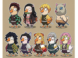 鵝鴨殺×鬼滅之刃