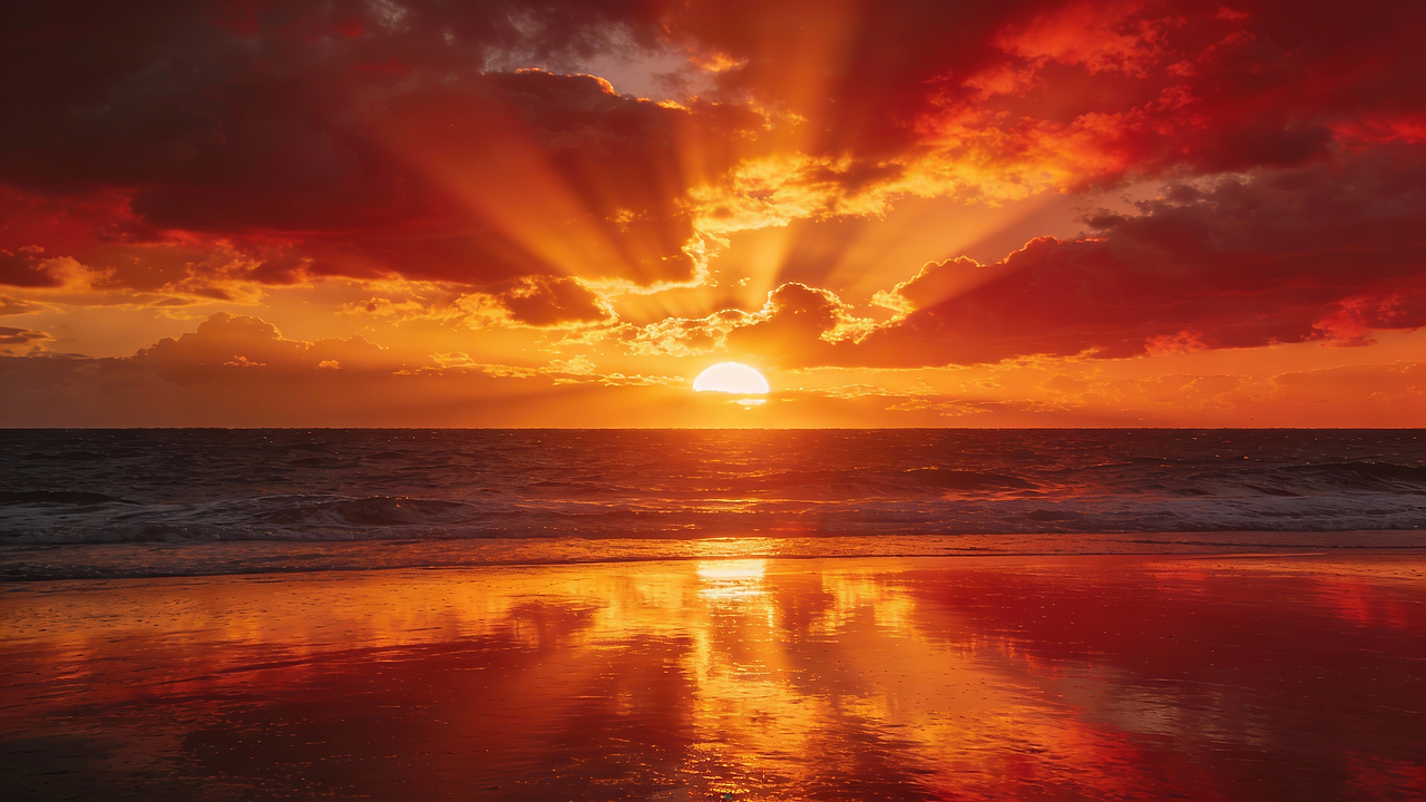 绝美海景风光，日出日落海浪（图ZNDAxMzE4NzIw） - AI作品 - 站酷设计师金汐与沉墨原创素材 - 站酷ZCOOL