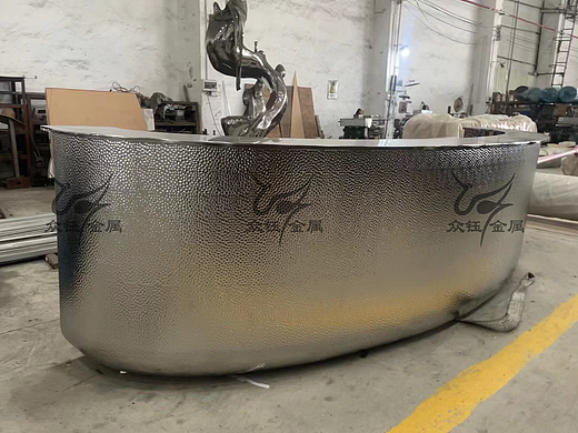 手工锻造锤纹水吧台 不锈钢接待台雕塑摆件