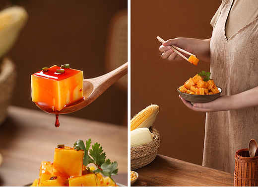 玉米搅团拍摄 I 美食拍摄