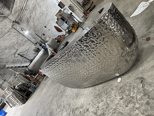 酒吧不锈钢艺术锤纹吧台 弧形双曲面不锈钢吧台厂家