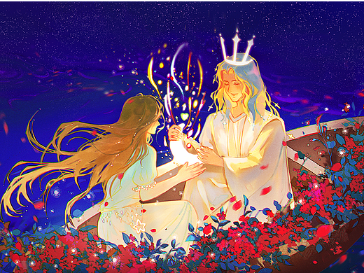 捞月亮（个人主页-ZNzMwMzMxMDg=） - 商业插画 - 站酷设计师Z699634284原创素材 - 站酷ZCOOL