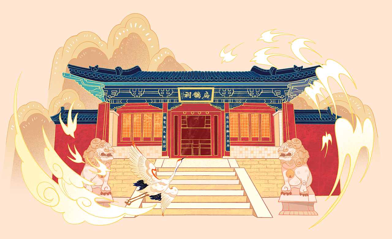 国风插画合集/建筑插画（图ZNDAxNDAyOTYw） - 商业插画 - 站酷设计师王重王重原创素材 - 站酷ZCOOL