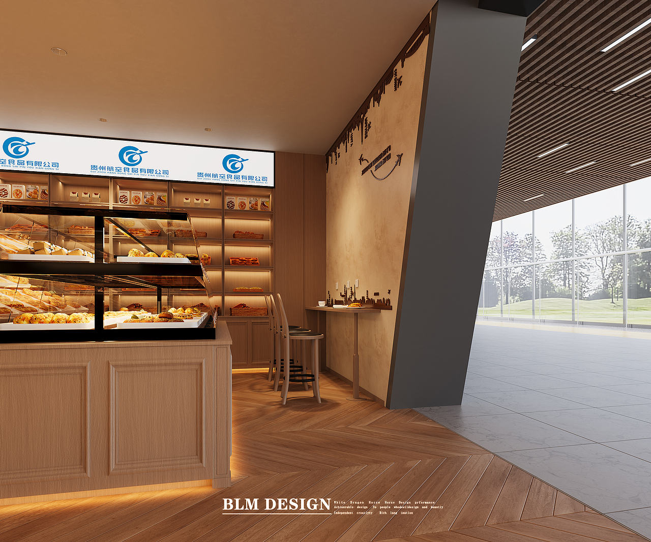 机场烘焙店效果图案例（图ZNDAxNDE1NzA0） - 商业空间设计 - 站酷设计师白龙马效果图安安原创素材 - 站酷ZCOOL