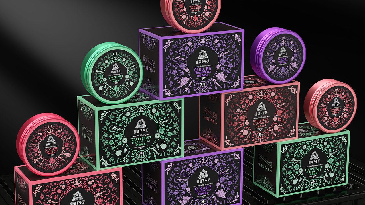 茶匣中的宫廷花园｜皇词下午茶包装设计（图ZNDAxNDIwMjUy） - 包装 - 站酷设计师梁维胜原创素材 - 站酷ZCOOL