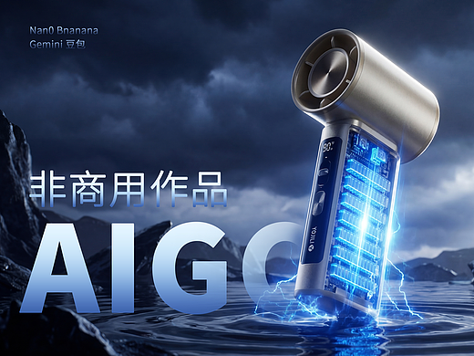 AIGC 手持高速涡轮风扇