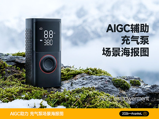 AIGC辅助 充气泵场景海报图直出