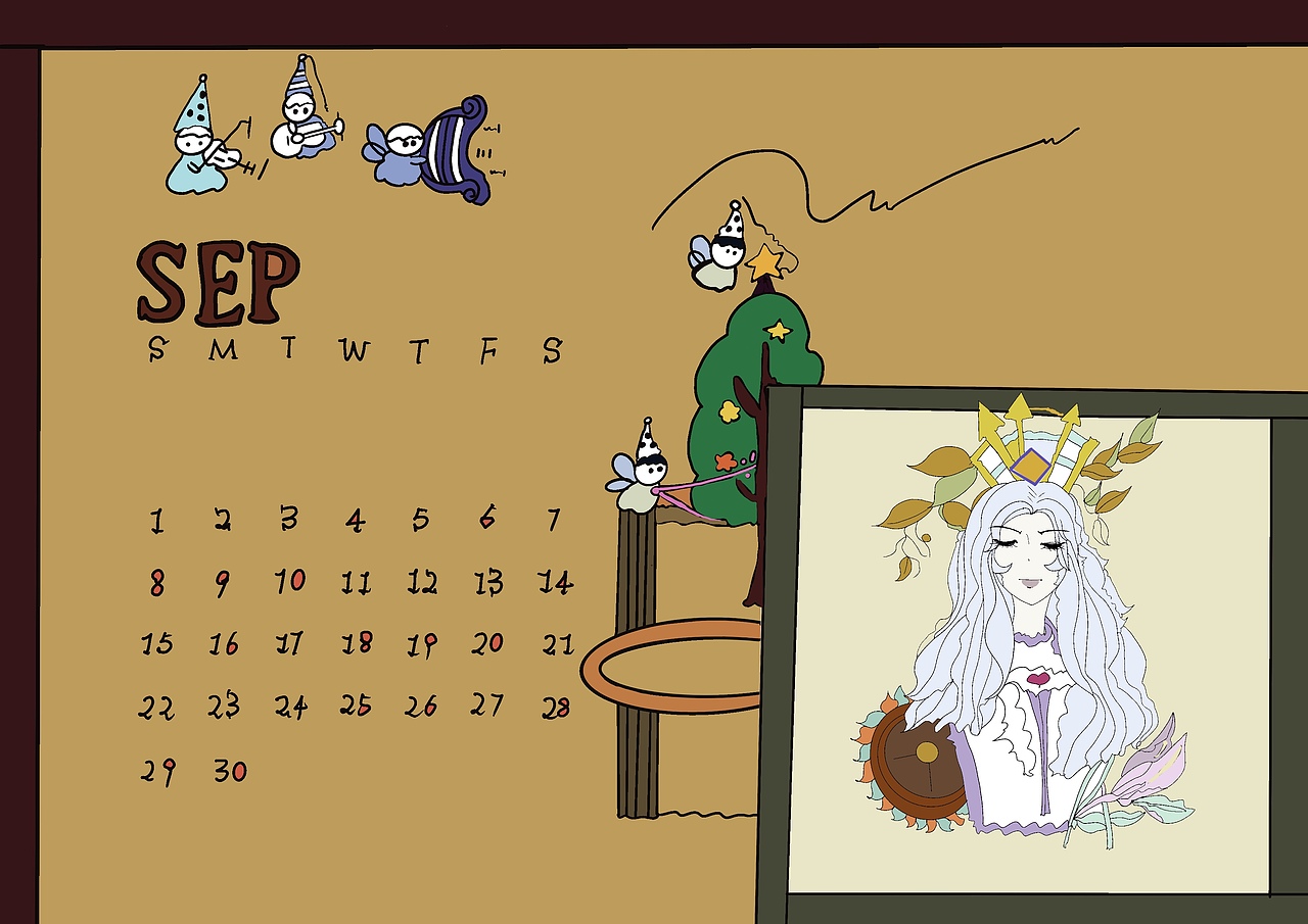 爱丽丝梦游仙境插画日历（图ZNDAxNDM0NjI0） - 创作习作 - 站酷设计师Z088423684原创素材 - 站酷ZCOOL