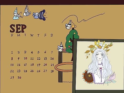 爱丽丝梦游仙境插画日历（个人主页-ZNzMwMzY2MzY=） - 创作习作 - 站酷设计师Z088423684原创素材 - 站酷ZCOOL