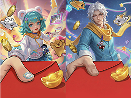 紅包封面：王者榮耀×線條小狗