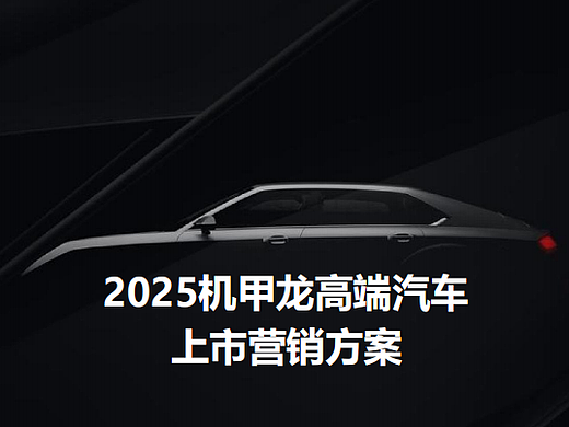 2025机甲龙高端汽车上市营销方案-56P